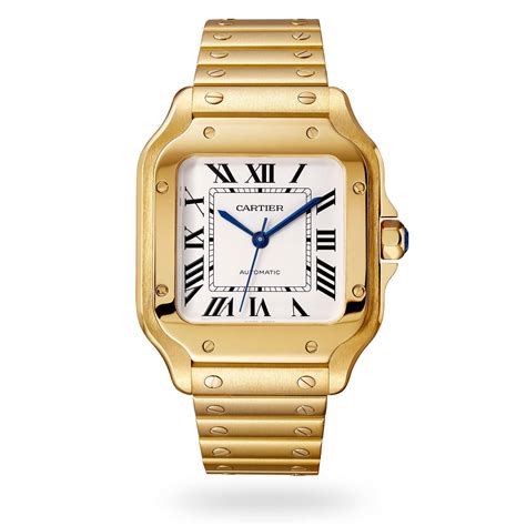 gold cartier watch mens|cartier gold watch price.